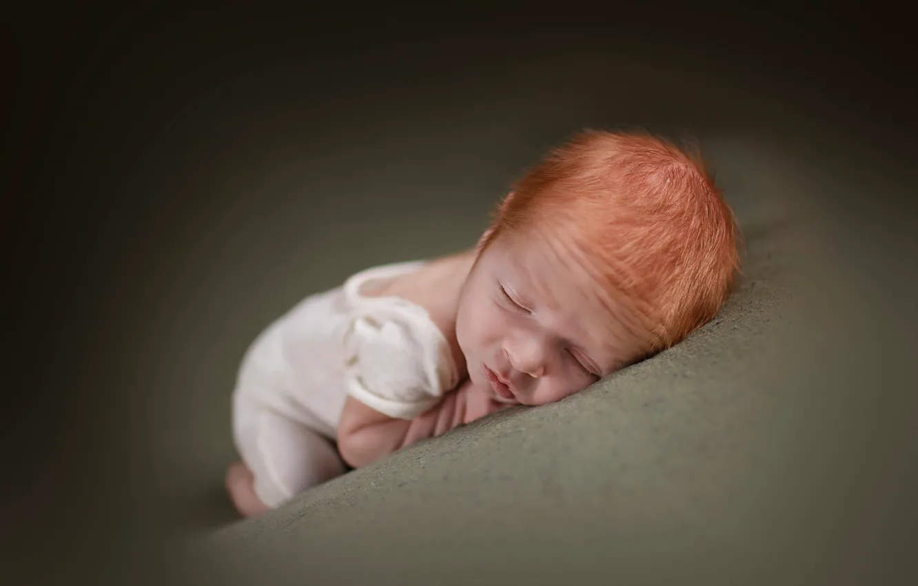 Photo wallpaper children, sleep, baby, red, baby