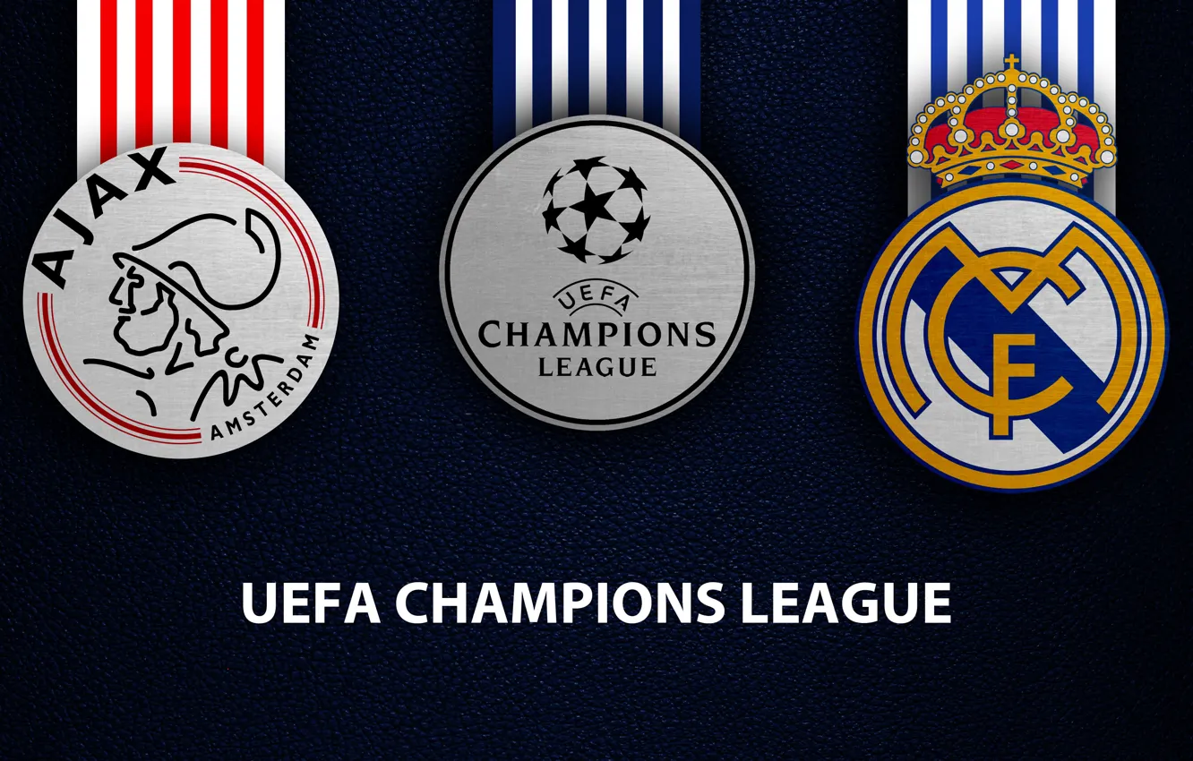Photo wallpaper wallpaper, logo, football, Real Madrid, Sport, UEFA Champions League, Ajax, Ajax vs Real Madrid