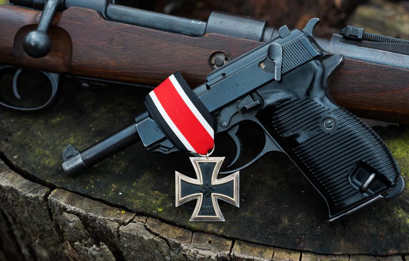 Photo wallpaper To 98, rifle, 1944, gun, Iron cross