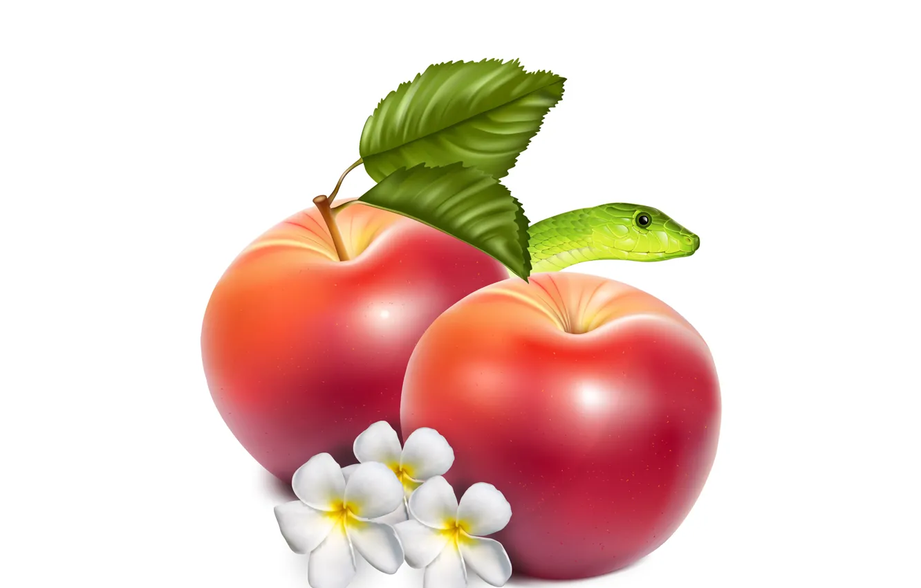 Photo wallpaper apple, fruit, vitamin