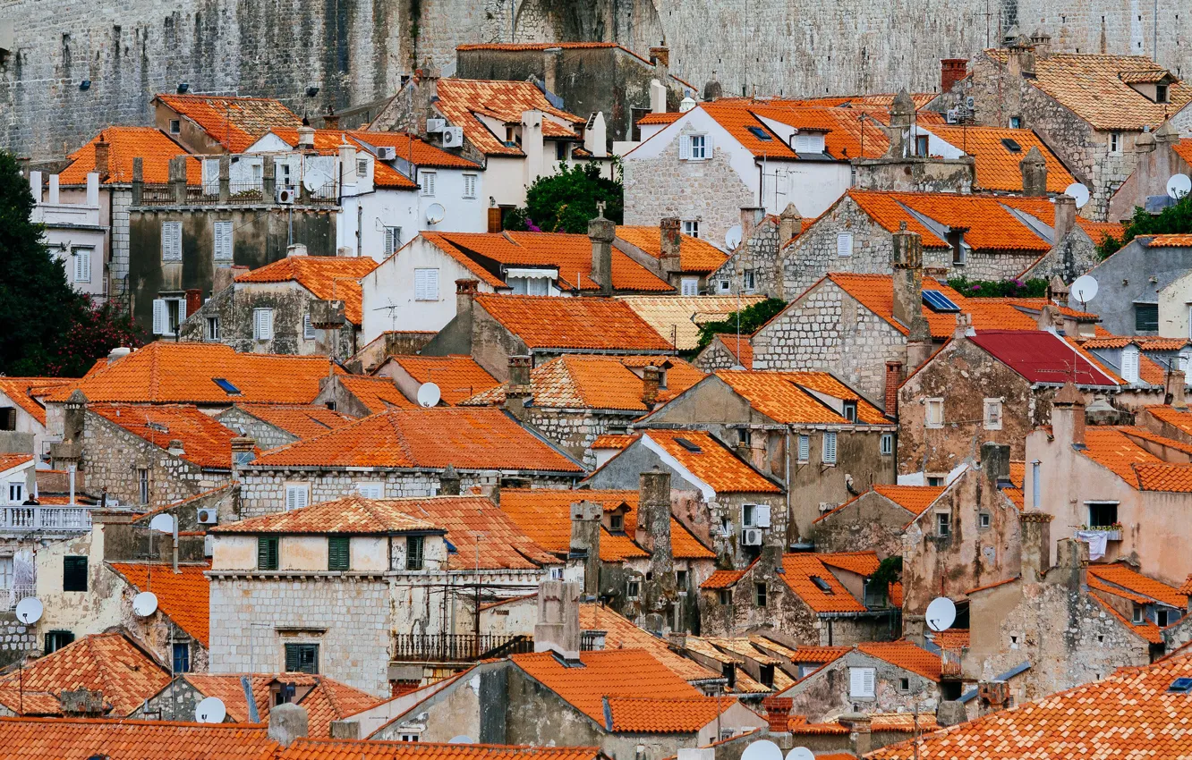 Photo wallpaper roofs, Croatia, Dubrovnik
