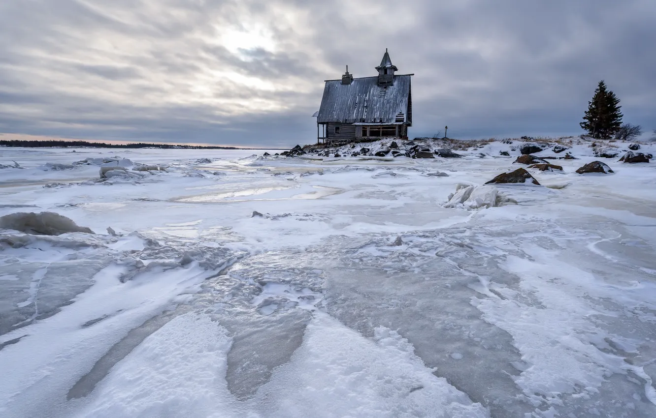 Photo wallpaper nature, Russia, Karelia, Kem' Pristan'
