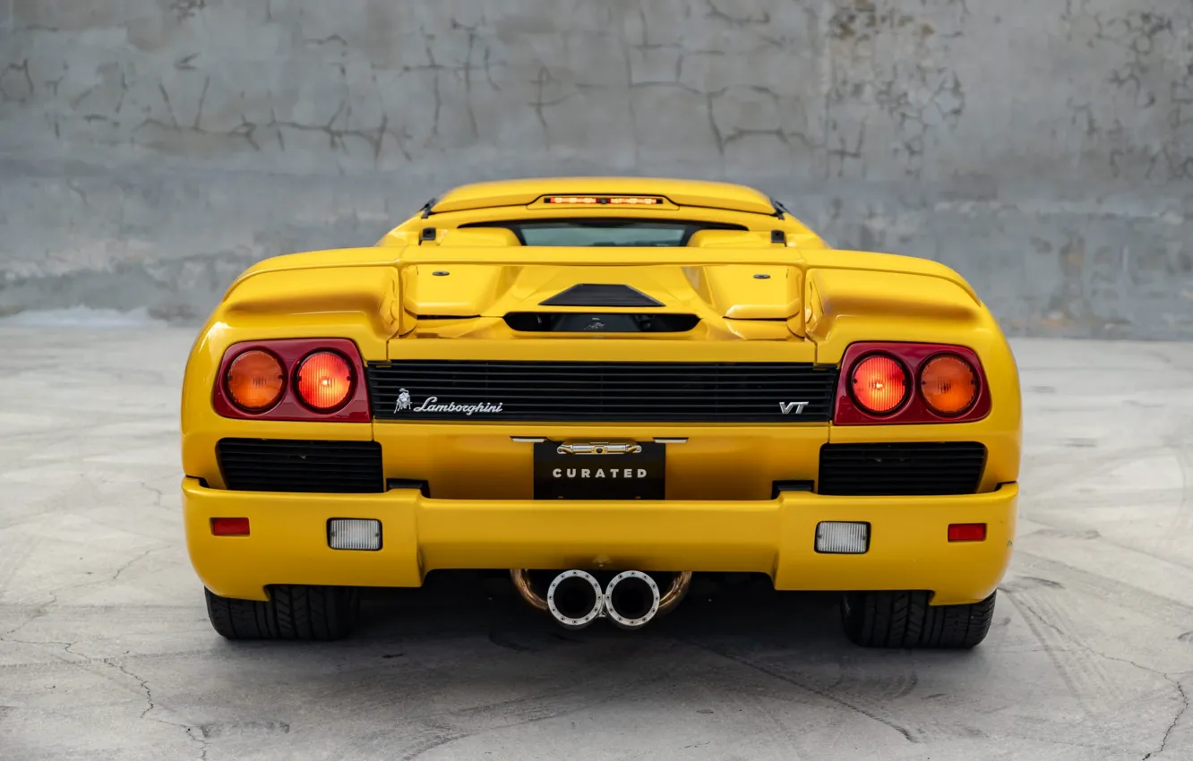 Photo wallpaper Lamborghini, supercar, Diablo, rear view, Lamborghini Diablo VT Roadster