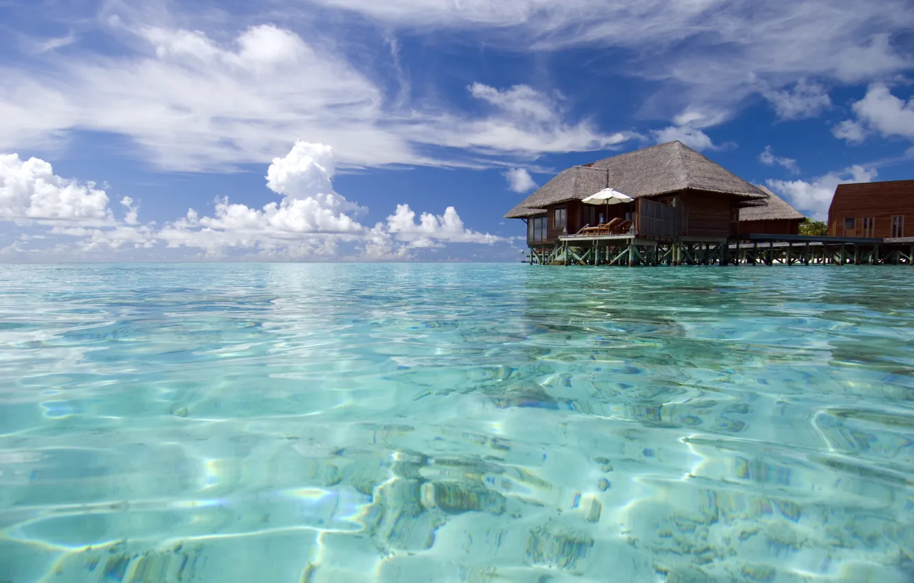 Photo wallpaper nature, the ocean, stay, relax, The Maldives, exotic, islands Maldives