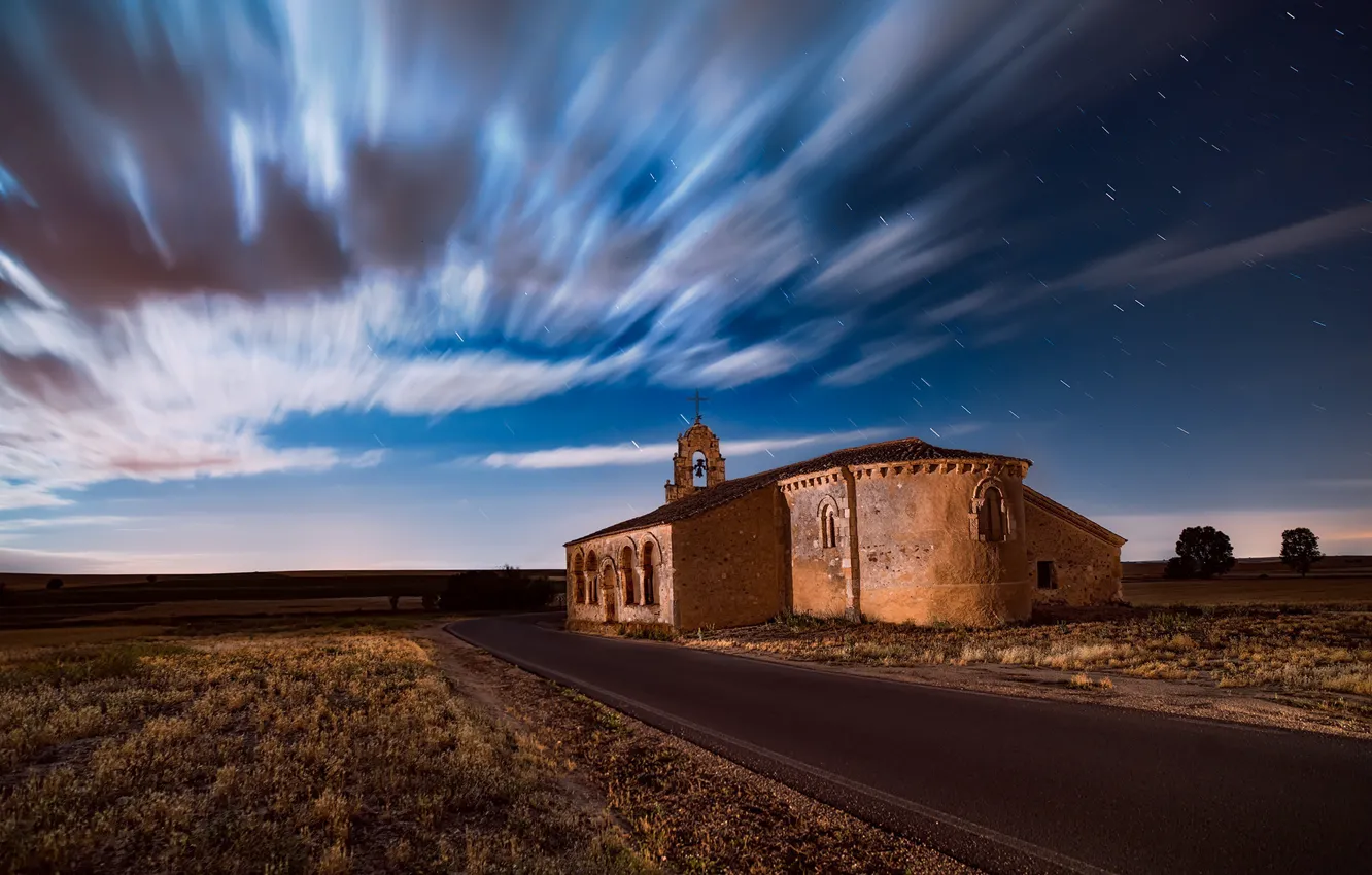 Photo wallpaper road to spirituality, San Miguel De Parraces, Castille and Leon, Spain