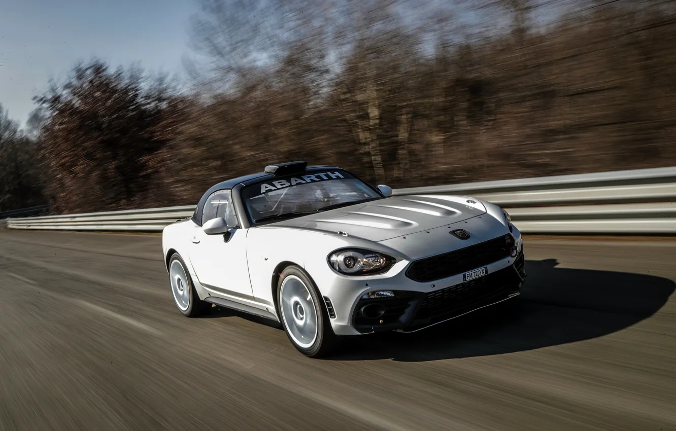Photo wallpaper white, speed, Roadster, spider, Abarth, 2019, 124 Rally