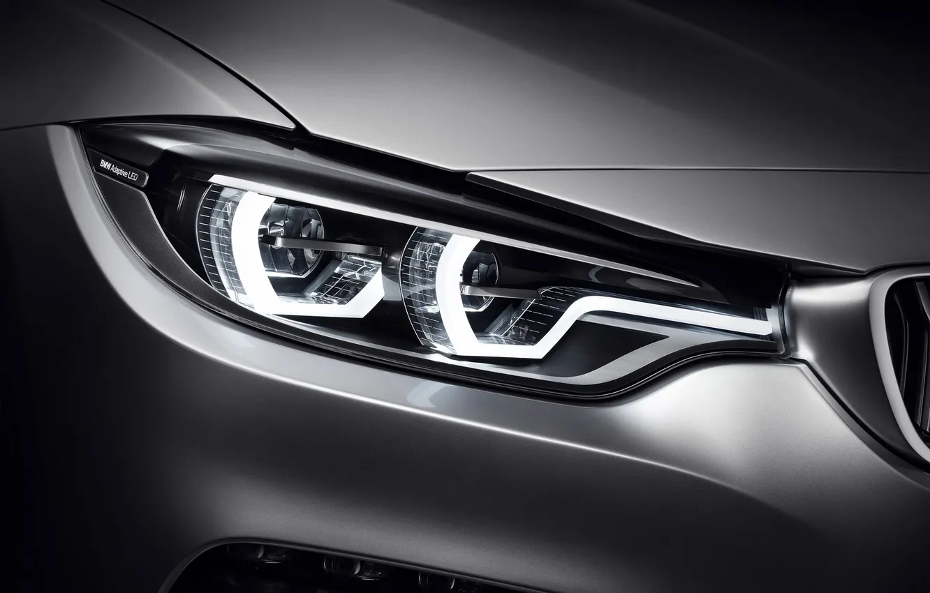 Photo wallpaper Concept, BMW, style, Coupe, 2013, Silver, 4 Series, headlight