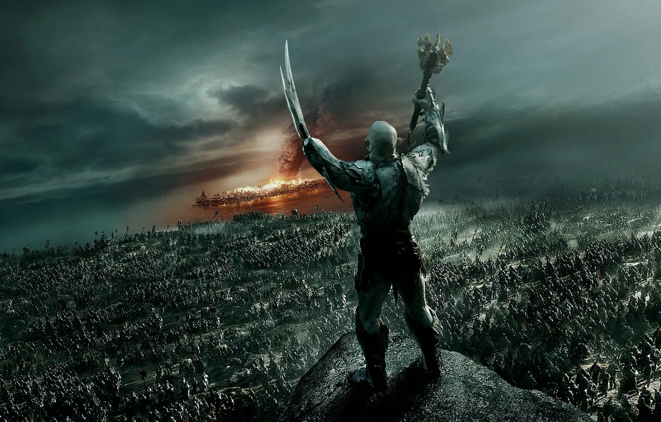 Photo wallpaper fantasy, orcs, army, The Hobbit: The Battle of the Five Armies, The hobbit: the Battle …