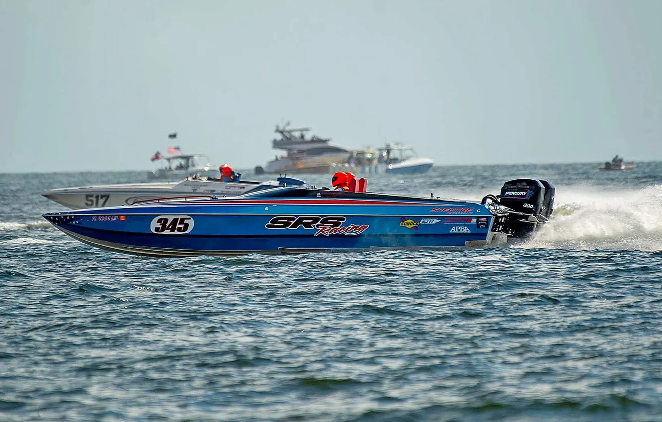 Photo wallpaper race, boat, speed