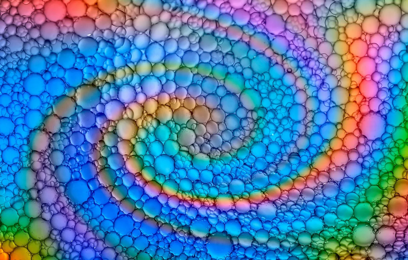 Photo wallpaper bubbles, pattern, paint, spiral, the volume