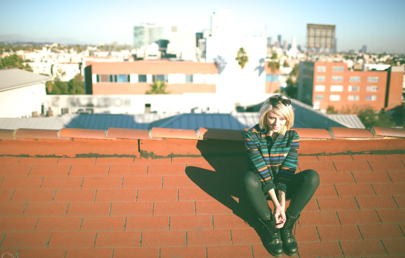 Photo wallpaper girl, woman, model, tattoo, blonde, tattoos, female, Alysha Nett