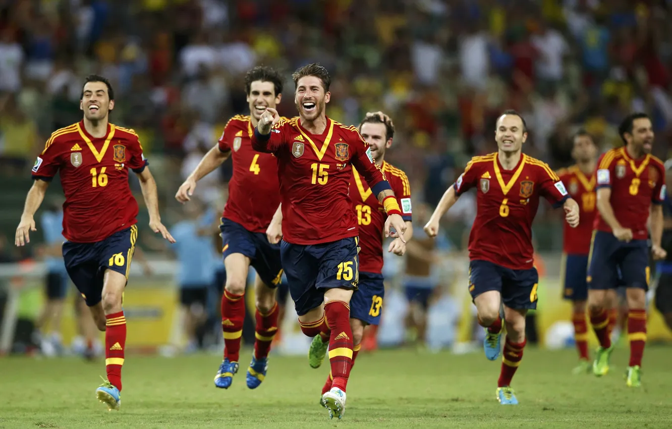 Photo wallpaper football, Javi, Football, Spain, Xavi, Andres Iniesta, Ramos, Juan Mata