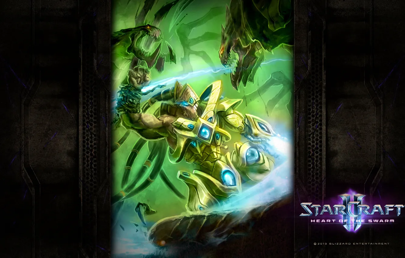 Photo wallpaper StarCraft 2, Heart of the Swarm, Protoss, Zealot