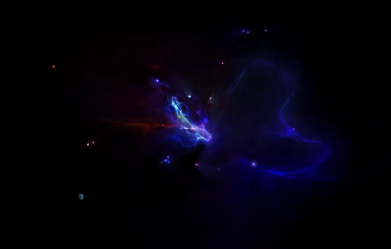 Photo wallpaper stars, planet, glow, constellation, another nebula