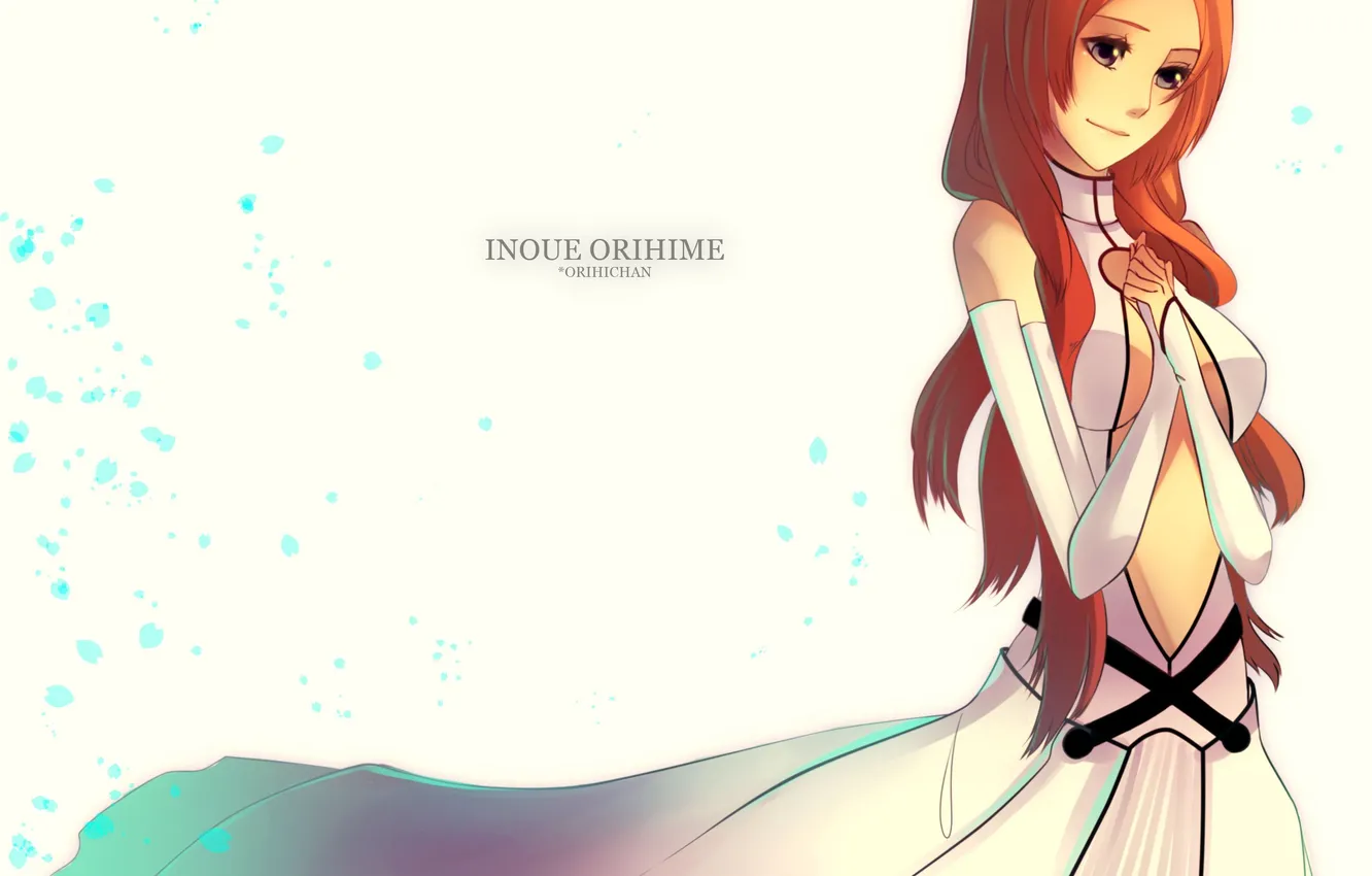 Photo wallpaper girl, smile, dress, Bleach, Bleach, art, inoue orihime, orichie