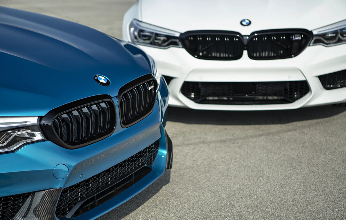 Photo wallpaper BMW, Blue, White, F90