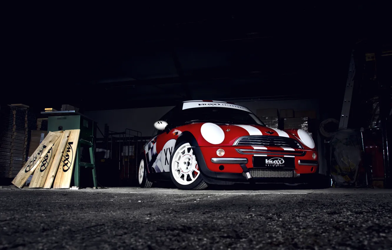 Photo wallpaper red, Mini, wheel, Mini Cooper, car, Mini Cooper