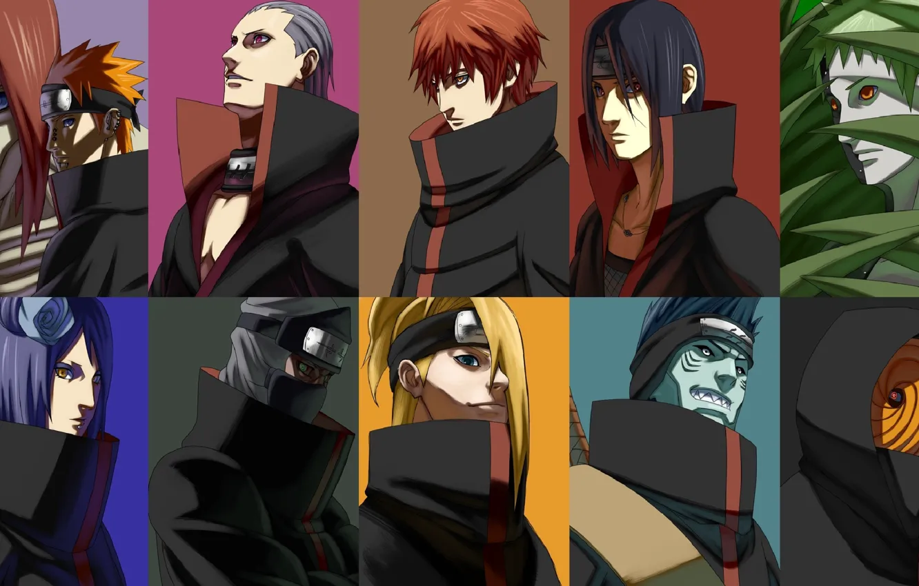 Photo wallpaper mask, grin, ninja, Itachi, akatsuki, ninja, Deidara, Sasori