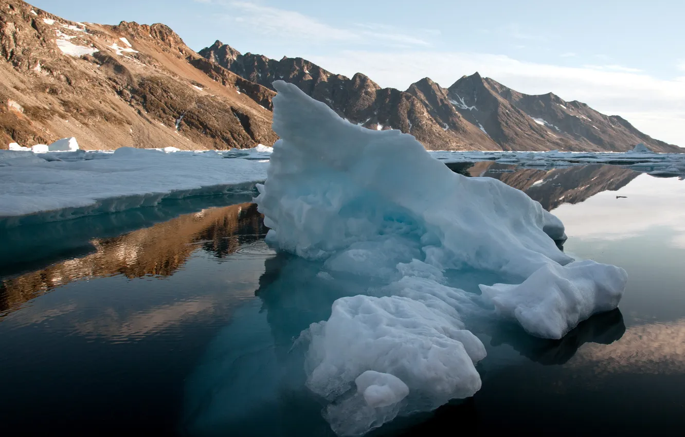 Photo wallpaper mountains, nature, Aisberg
