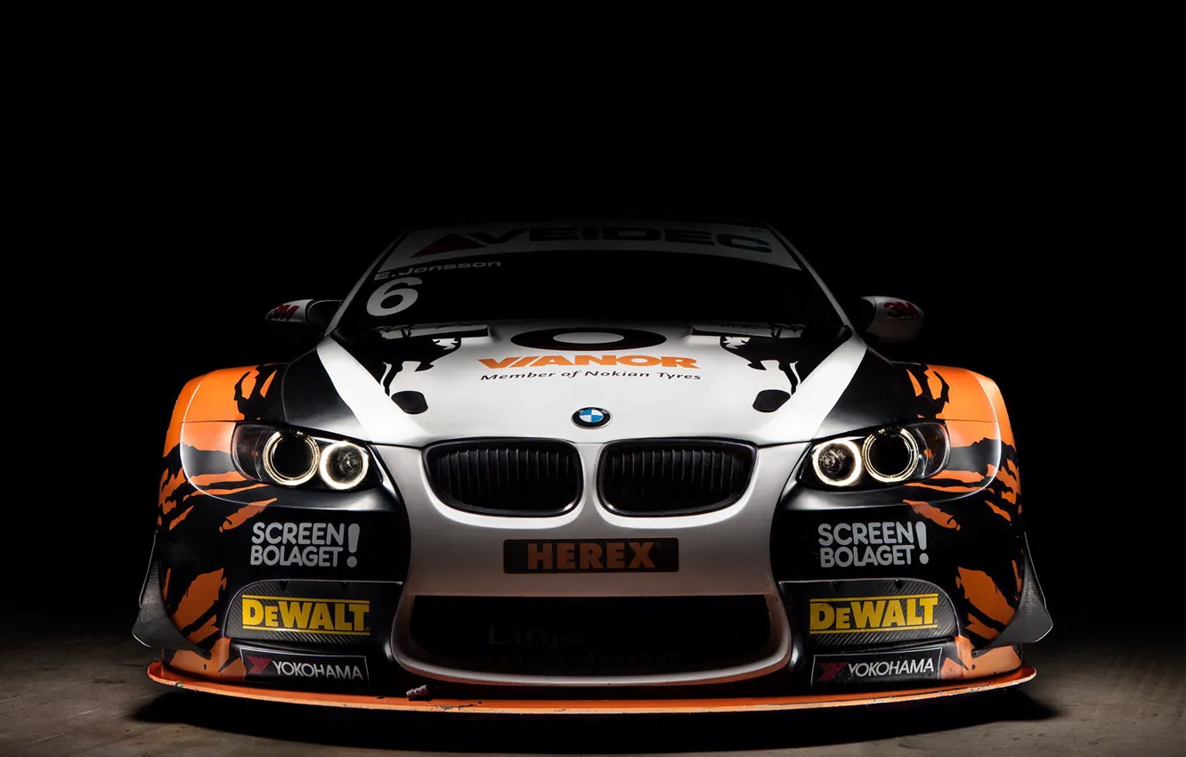 Photo wallpaper BMW, front, E92, 3 Series, Yokohama, aerodynamic kit, racing car, Screen Bolaget