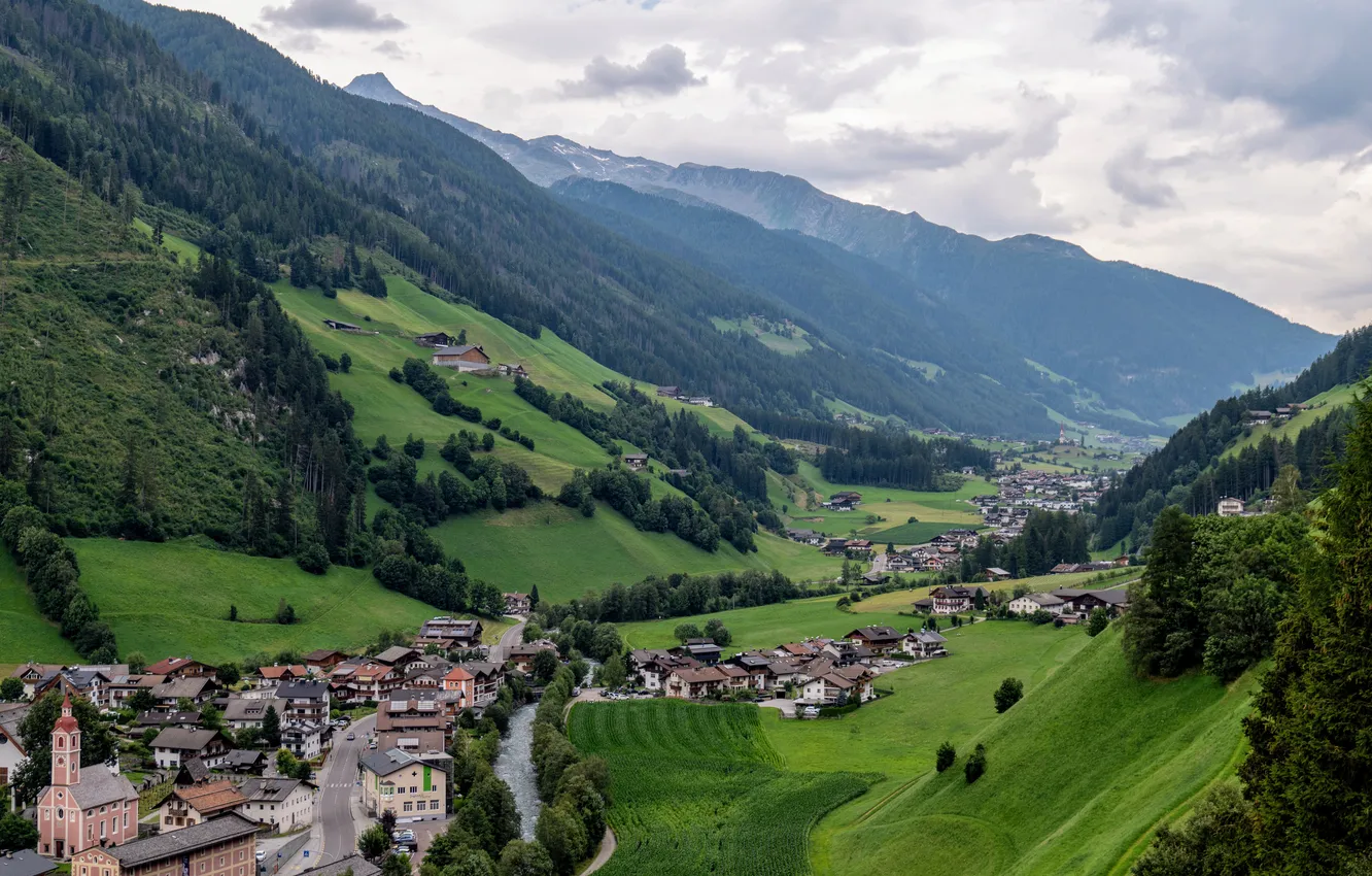 Photo wallpaper mountains, Italy, Aurina