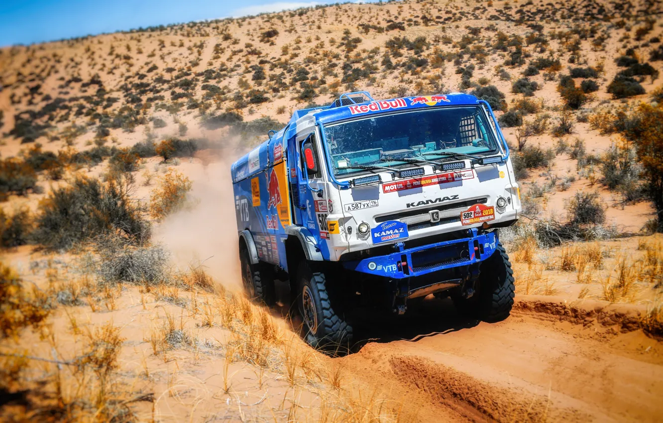 Photo wallpaper Speed, Truck, Master, Russia, Kamaz, Rally, Dakar, KAMAZ-master