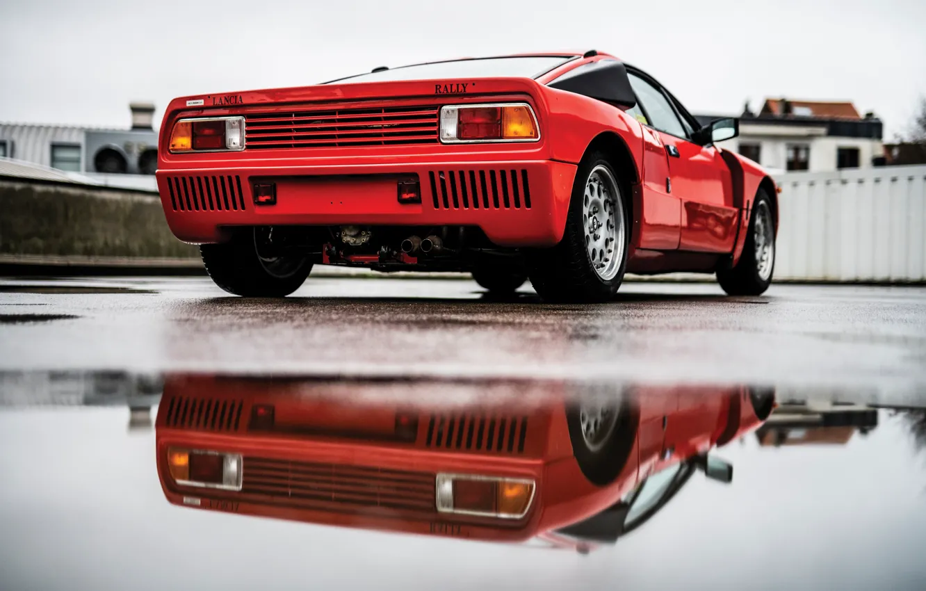 Photo wallpaper Lancia, Rally, reflection, 1981, Lancia Rall Stradale 037 Stradale