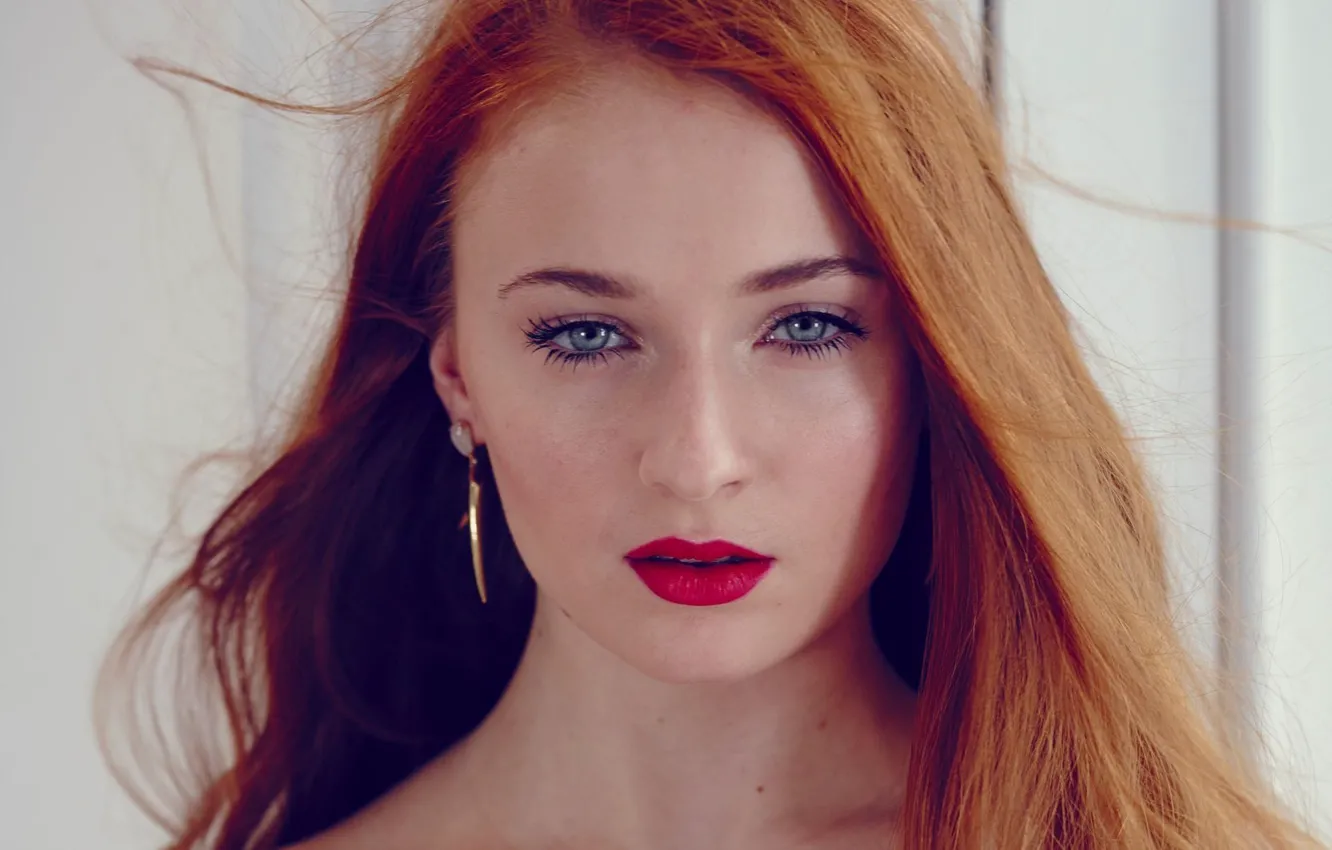 Photo wallpaper actress, red, Sophie Turner