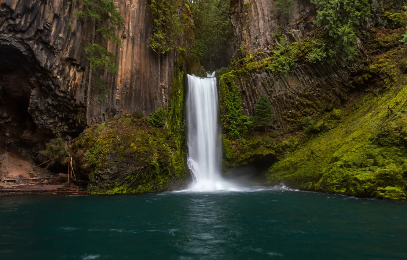 Photo wallpaper river, rocks, waterfall, Oregon, Oregon, Toketee Falls, Waterfall Totti, North Umpqua River