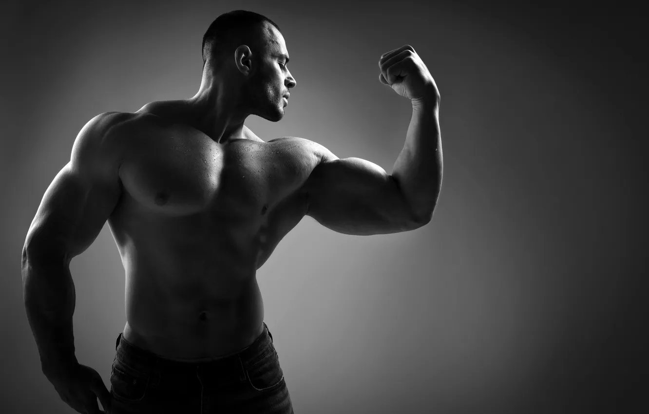 Photo wallpaper pride, coach, arms, weight, abdominal, powerlifting, trainer, Sportsman