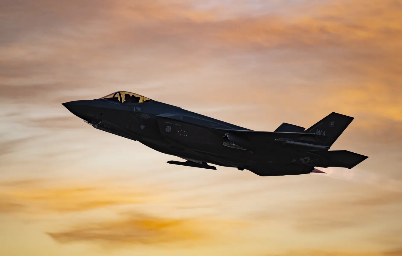 Photo wallpaper fighter-bomber, UNITED STATES AIR FORCE, F-35A
