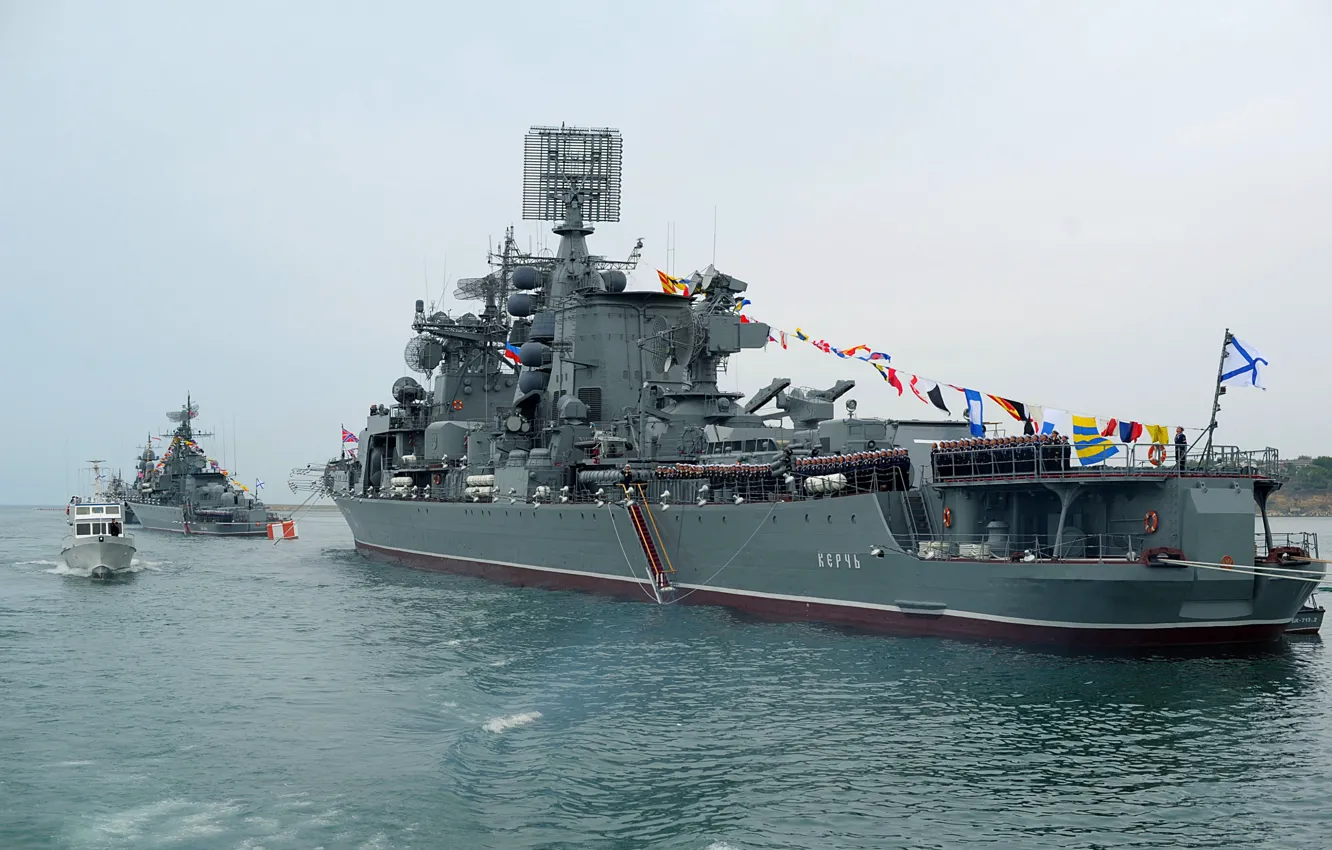 Photo wallpaper ships, parade, Sevastopol, Navy day