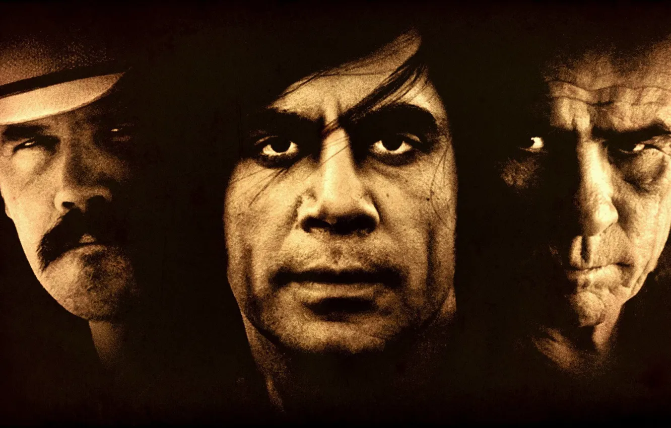 Photo wallpaper water, Dry, Javier Bardem, Tommy Lee Jones, Josh Brolin, Out, Ethan Cohen, Joel Cohen