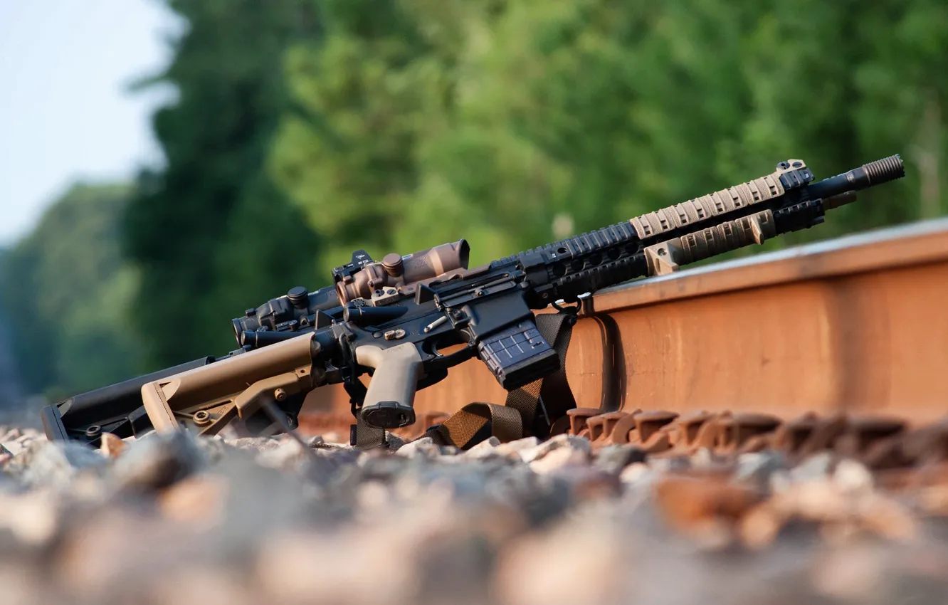 Photo wallpaper weapons, rails, AR-15, assault rifle