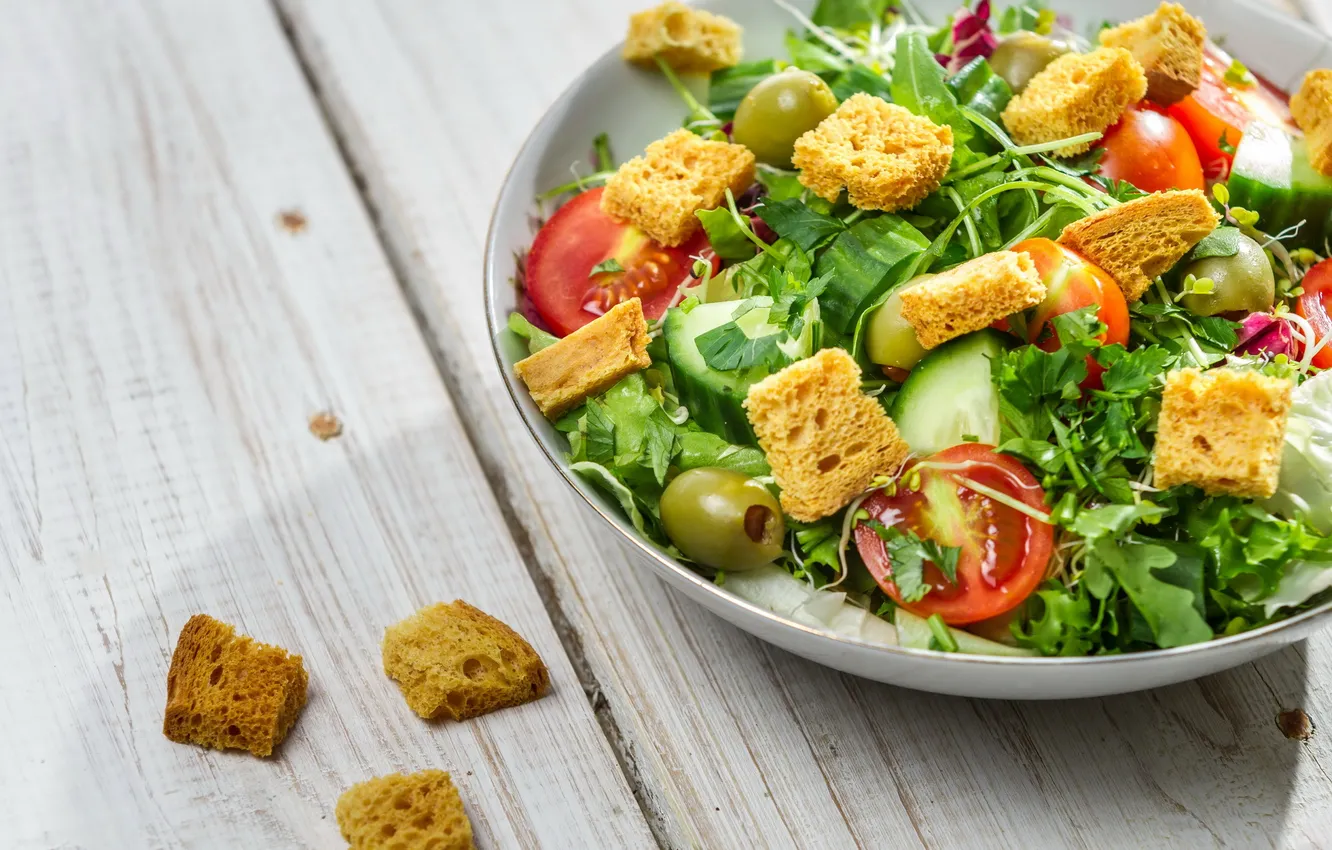 Photo wallpaper food, plate, salad