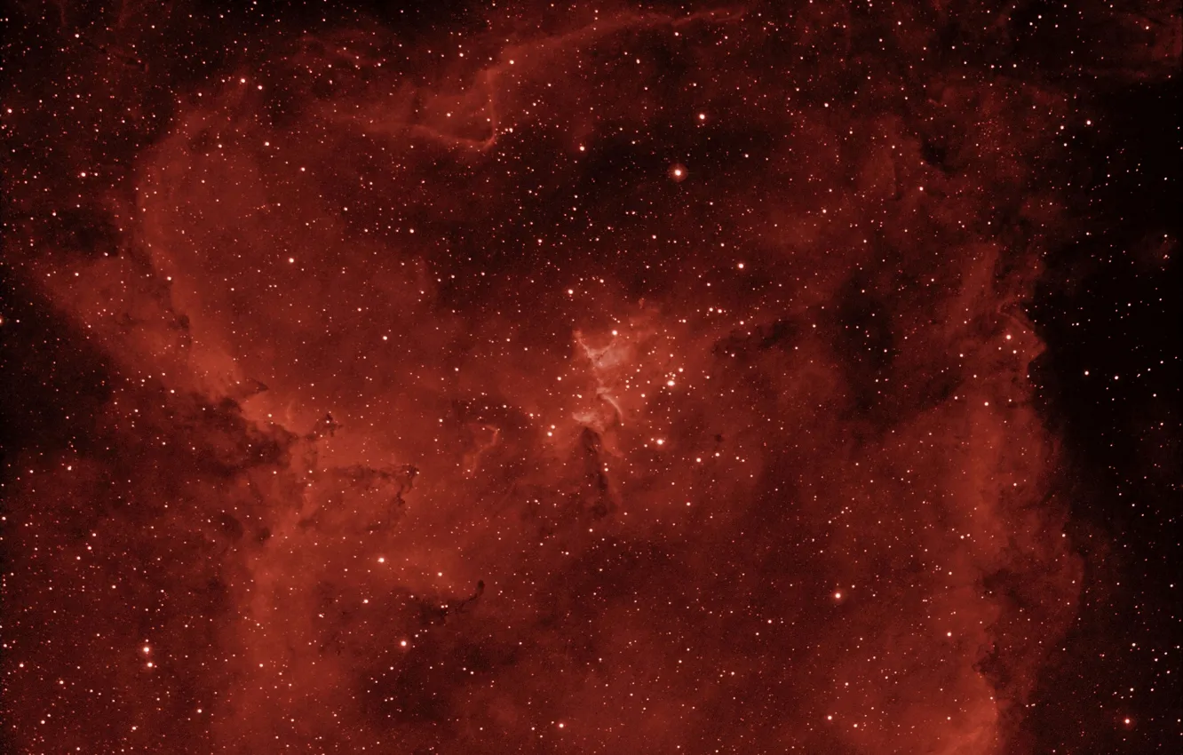 Photo wallpaper heart, Cassiopeia, emission nebula, in the constellation