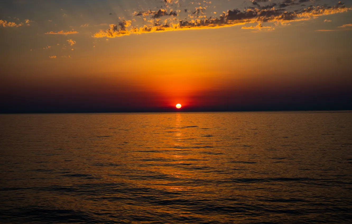 Photo wallpaper sea, beach, the sky, landscape, sunset, Georgia