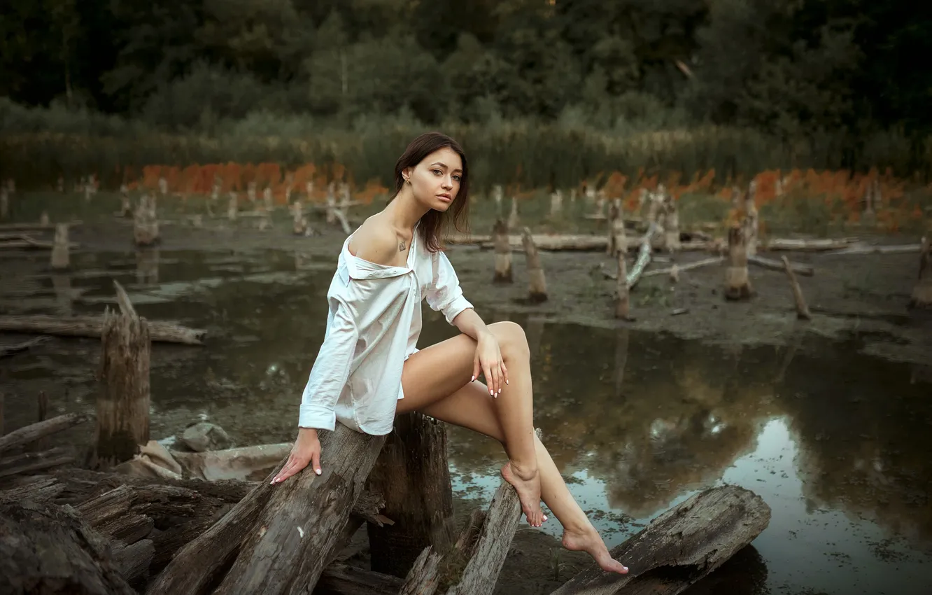 Photo wallpaper model, legs, Olesya, Evgen Netsenko