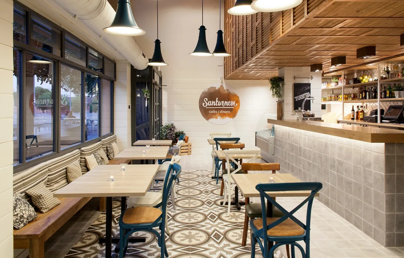 Photo wallpaper design, style, interior, bar, cafe, the room, interior, by ImpeccaBuild