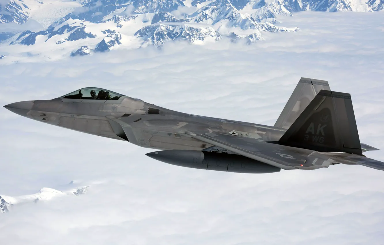 Photo wallpaper Boeing, F-22, Raptor, unobtrusive, multi-purpose fighter of the fifth generation, Lockheed Martin Corporation