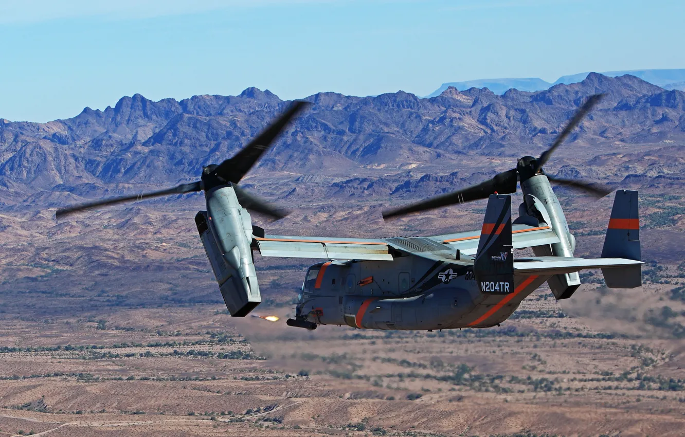 Photo wallpaper flight, shooting, the tiltrotor, Osprey, MV-22B