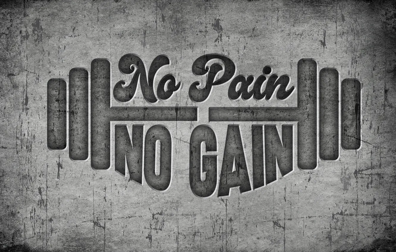 Photo wallpaper weight training, No pain No gain