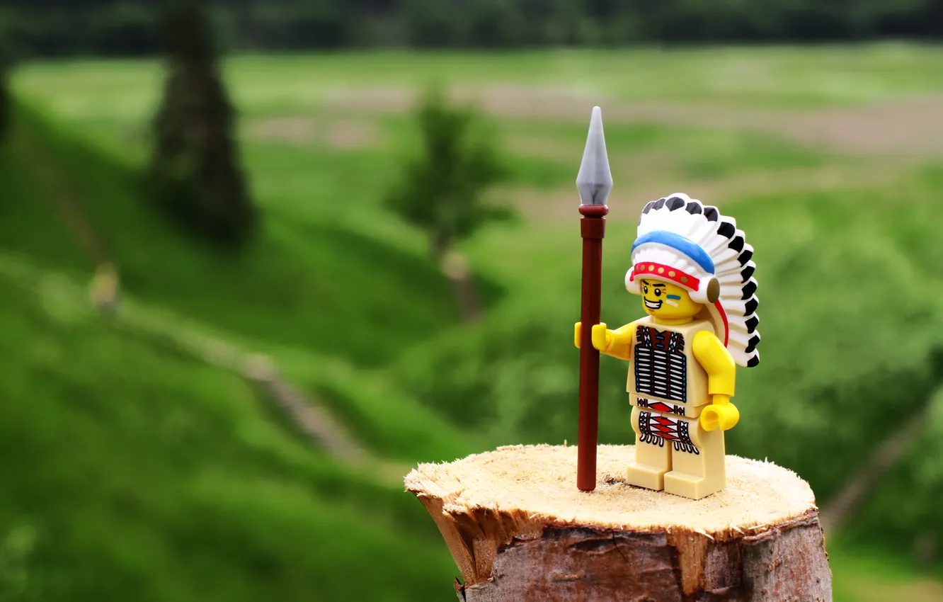 Photo wallpaper toy, tribal, lego, LEGO, figure, chief