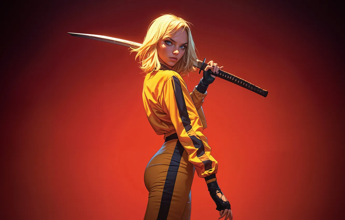 Photo wallpaper girl, Crusader, CANARY