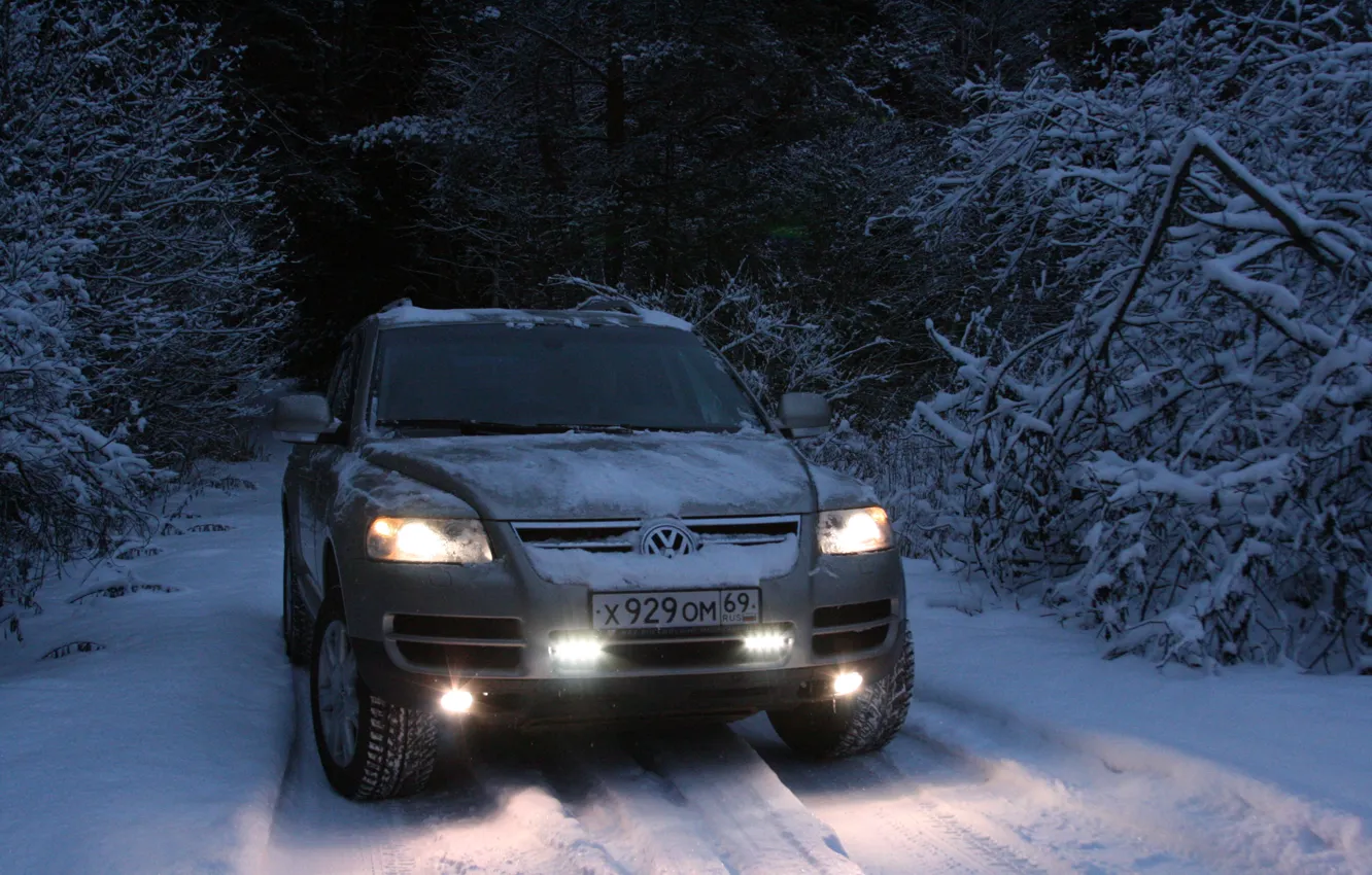 Photo wallpaper winter, forest, snow, machine, background, Wallpaper, walk, winter road