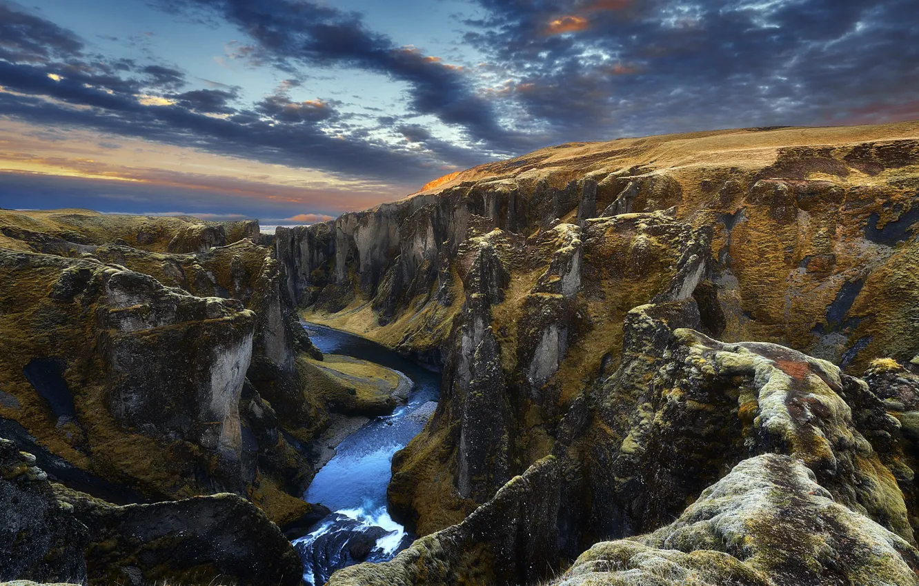 Photo wallpaper the sky, mountains, Iceland