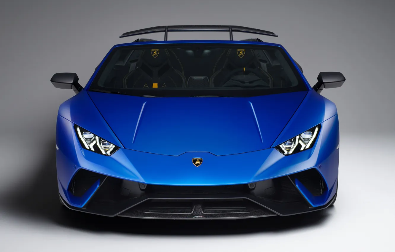 Photo wallpaper Lamborghini, front view, Spyder, 2018, Performante, Huracan