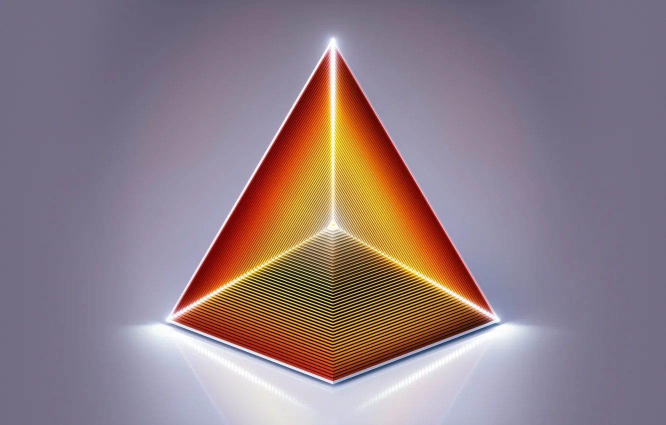 Photo wallpaper abstraction, pyramid, the volume, face, triangle