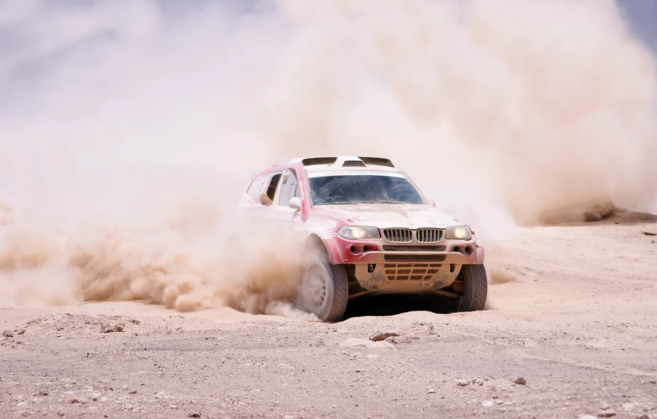 Photo wallpaper Dust, BMW, Sport, BMW, Rally, Dakar, SUV, Rally