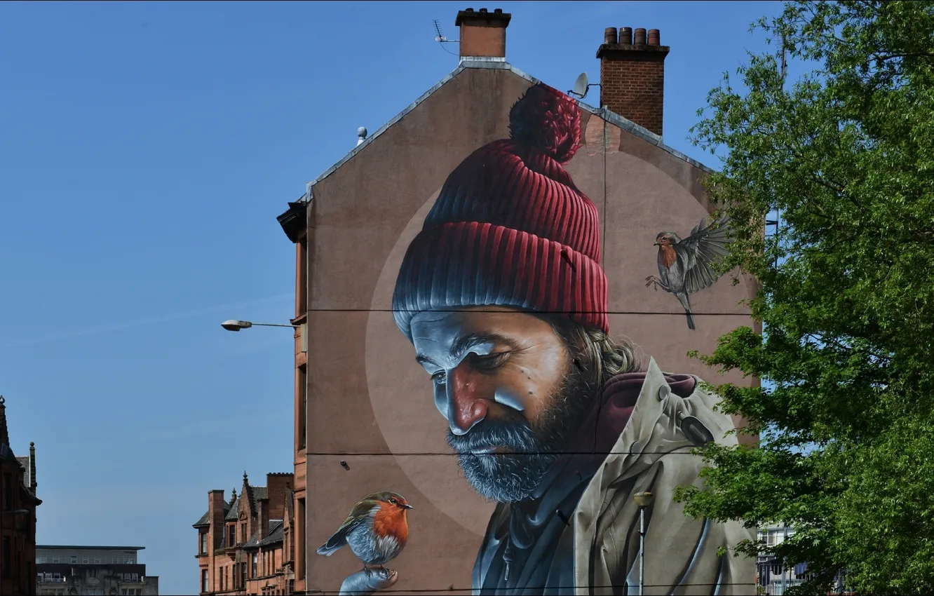 Photo wallpaper city, graffiti, Germany, Stuttgart